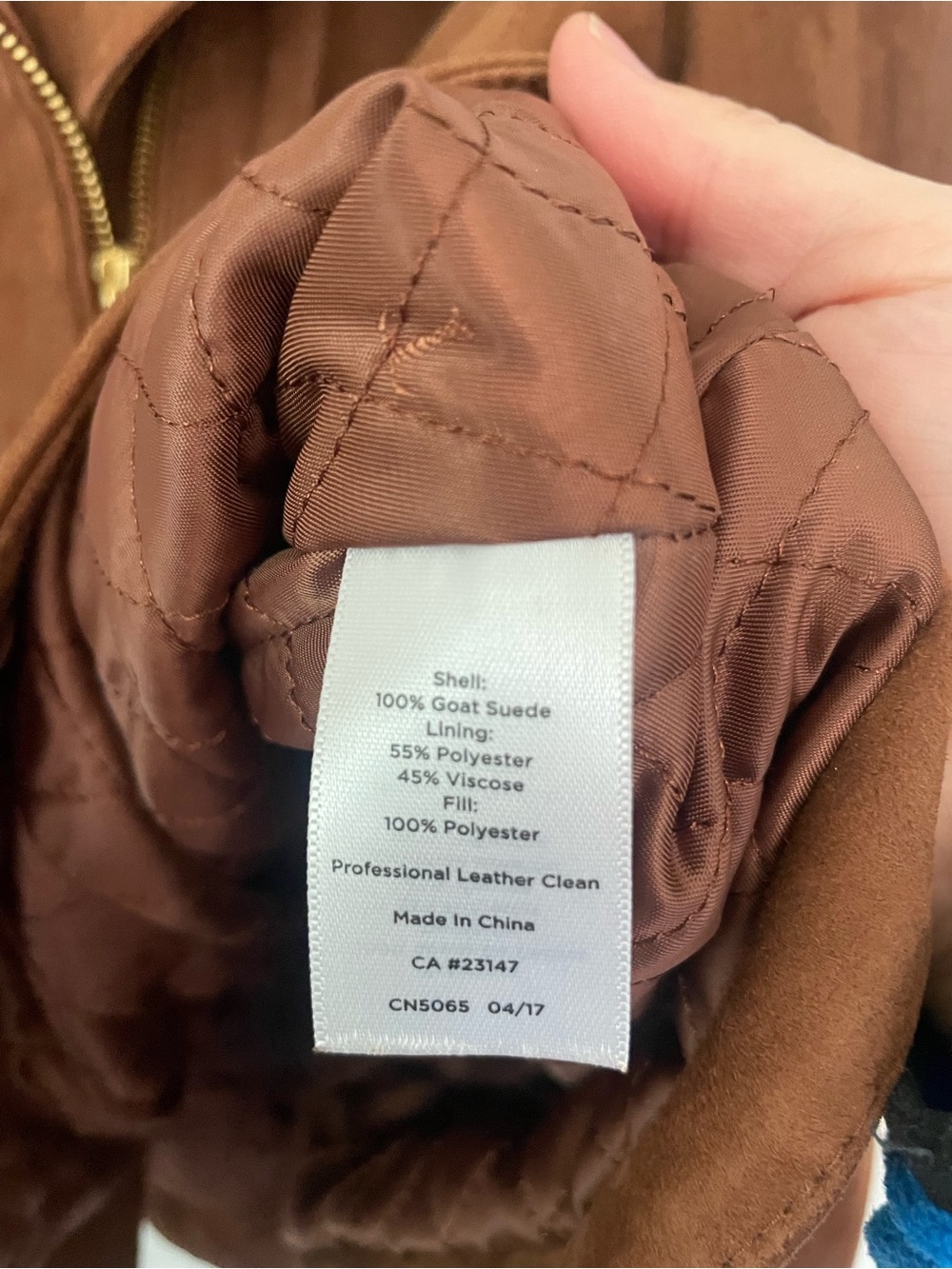 Talbot’s Goat Suede Brown Moto Jacket - Picture 4 of 4